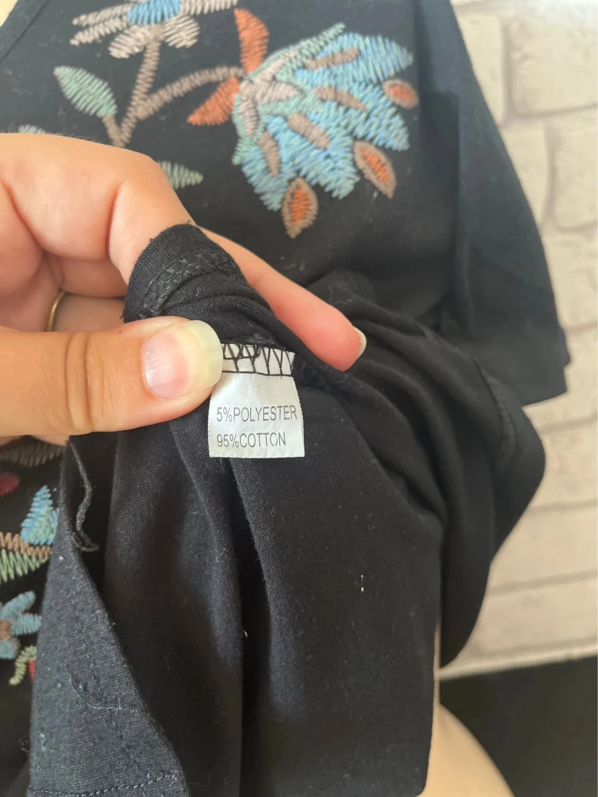 Top preto bordado – Tamanho 38/40 – photo 3